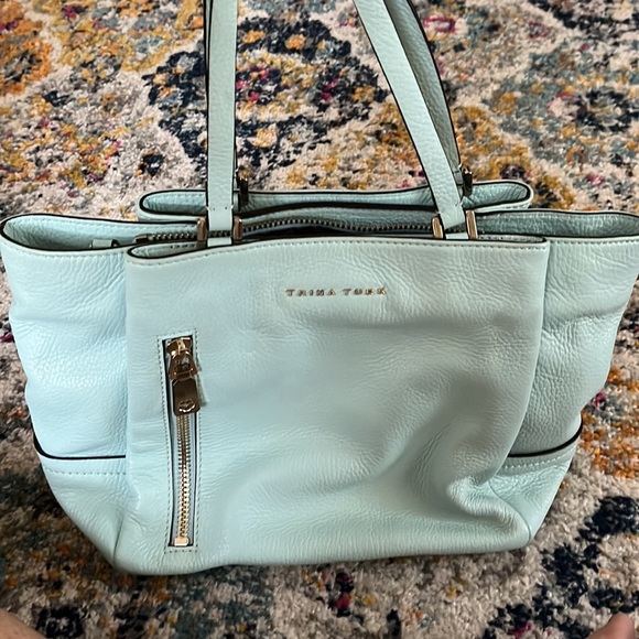 Trina Turk baby blue pebbles leather purse - Picture 3 of 5
